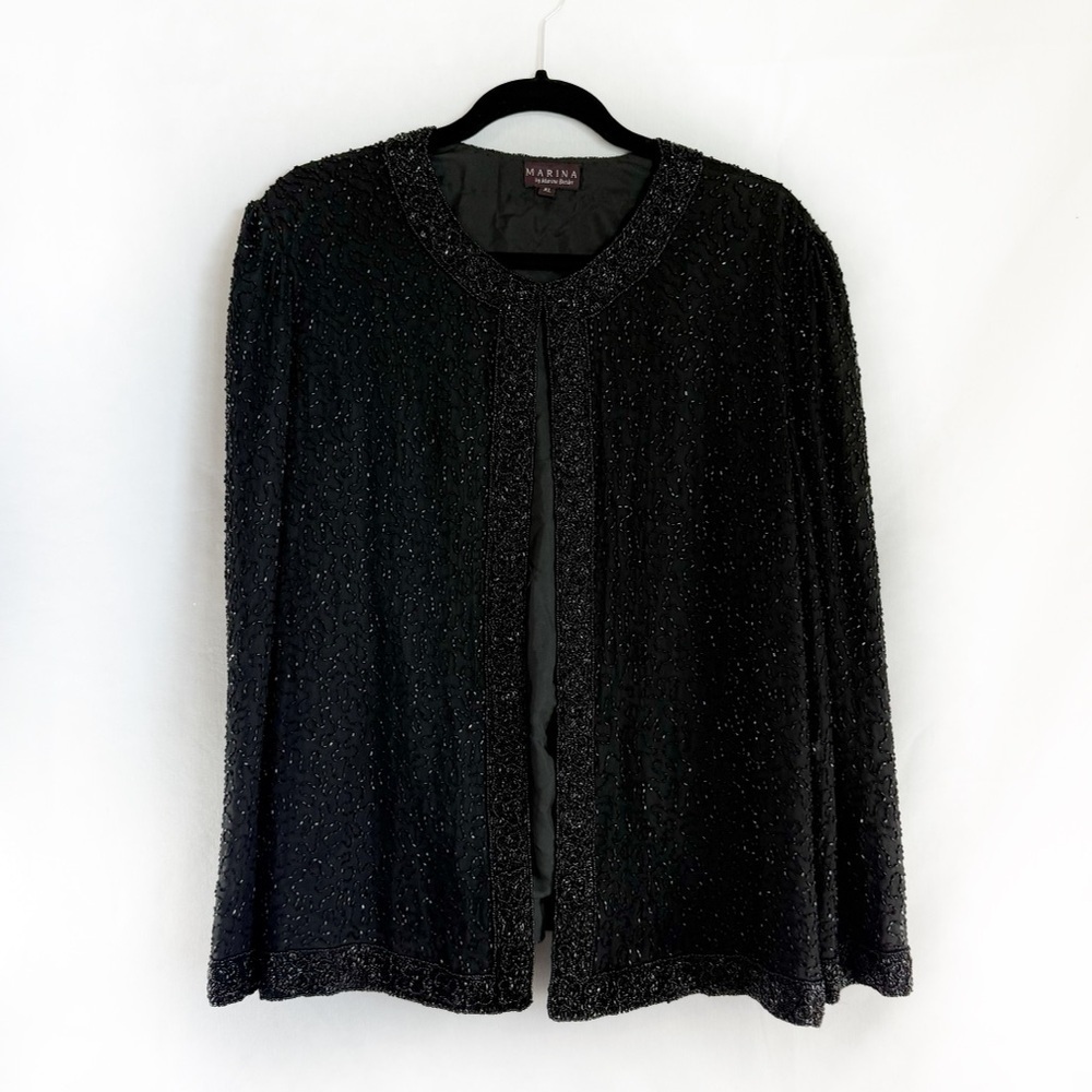 Marina by Marina Bresler Beaded Jacket Size XL